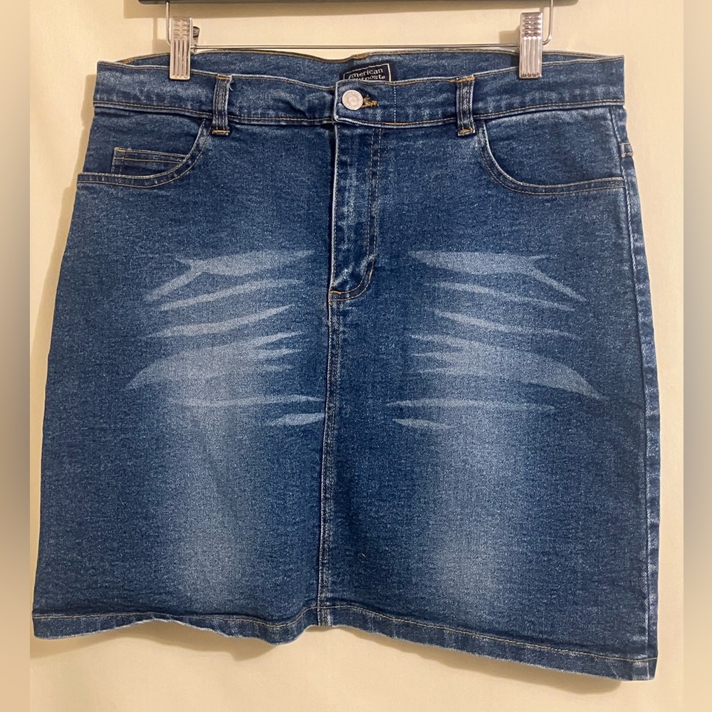 American Outpost Women's Blue Denim Jean Skirt Size 10